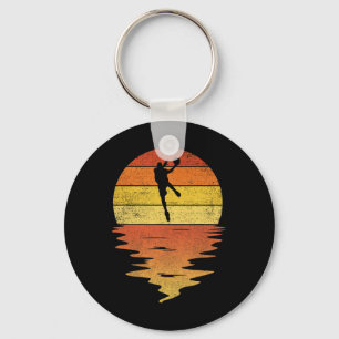 Bysketbyll Retro Sunset 70s Vintage Bysketbyll  Keychain