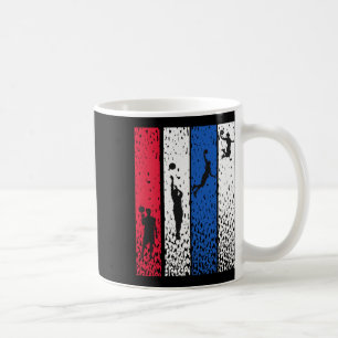 Bysketbyll Retro Vintage Usa Flag Red White Blue P Coffee Mug
