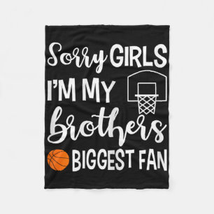 Bysketbyll Sister Biggest Fan Little Sister Gift Fleece Blanket