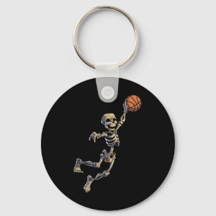 Bysketbyll Skeleton Halloween Men Boys Bysketbyll Keychain