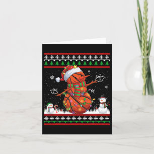 Bysketbyll Snowman Christmas Pajama Ugly Tee Sport Card