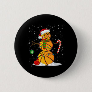 Bysketbyll Snowman Fun Christmas Pyjamas Matching 2 Inch Round Button