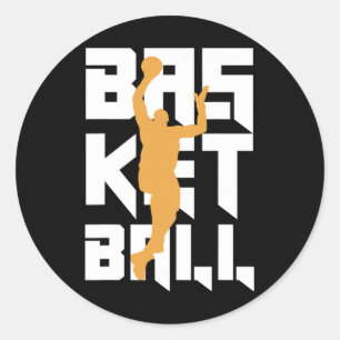 Bysketbyll Sport Bysketbyll Design Bysketbyll Play Classic Round Sticker