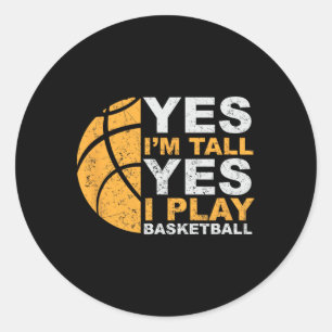 Bysketbyll Sports Byll Player Dad Mom Gifts For Bo Classic Round Sticker