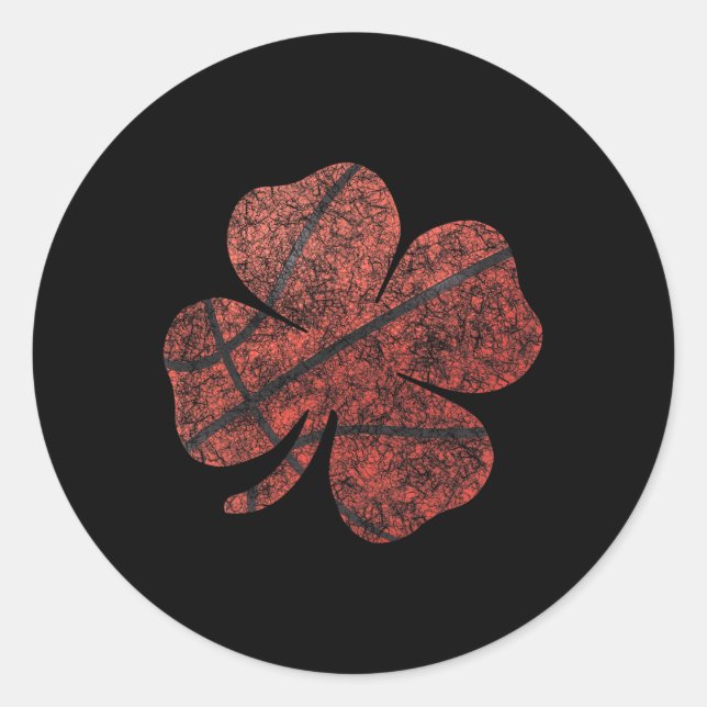 Bysketbyll St Patricks Day Boys Men Shamrock  Classic Round Sticker (Front)