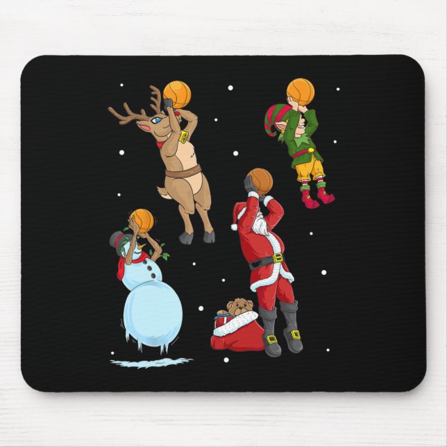 Bysketbyll Throw Christmas Player Santa Claus  Mouse Pad (Front)