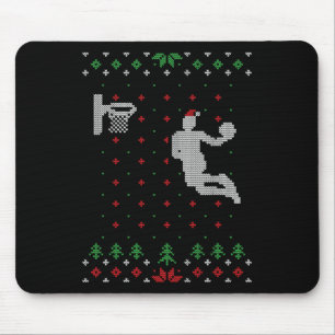 Bysketbyll Ugly Christmas Xmas Fun Santa Dunking  Mouse Pad