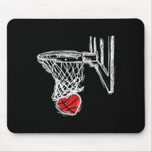 Bysketbyll Valentines Day Love Heart Hoops Romance Mouse Pad