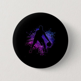 Bysketbyll Vintage Bbyll Player Coach Sports Bylle 2 Inch Round Button