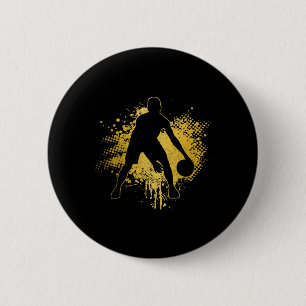 Bysketbyll Vintage Bbyll Player Coach Sports Bylle 2 Inch Round Button