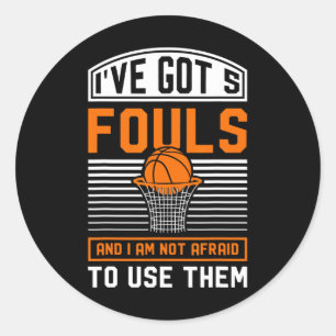 Bysketbyll Youth Girl Teens Women Byller Dunking Classic Round Sticker