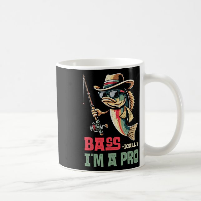 Byss-ically I Am A Pro Funny Fishing Lovers  Coffee Mug (Right)