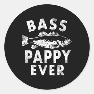 Byss Pappy Ever Fishing Gifts Pappy Father's Day Classic Round Sticker