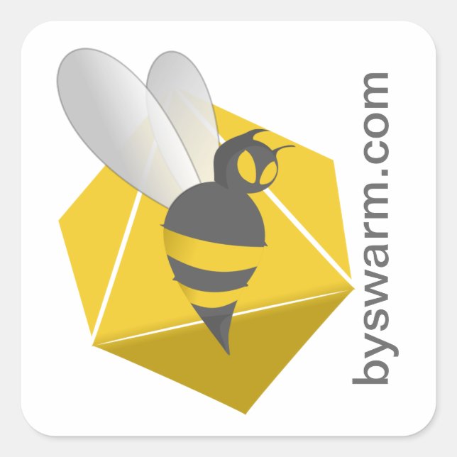 bySwarm Square Stickers (Front)