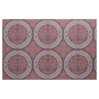 Byzantine Birds, Cranberry Red Fabric