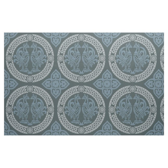 Byzantine Birds, Indigo Fabric (Fat Quarter)
