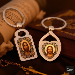 Byzantine Christ Icon - Jesus Keychain