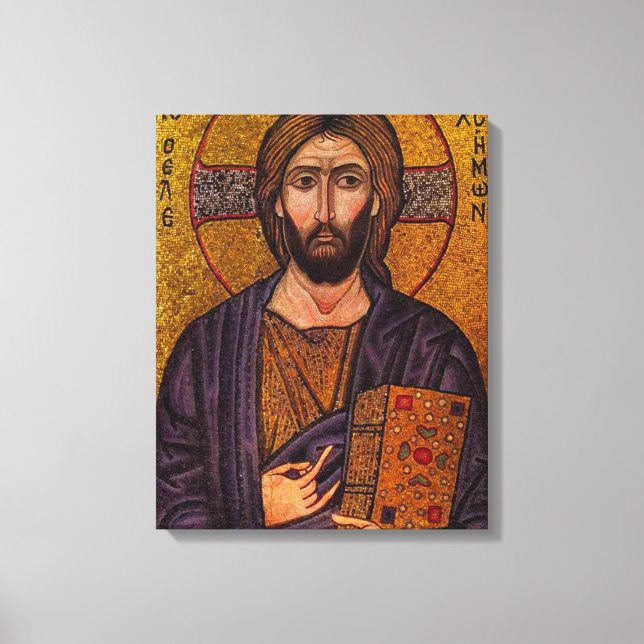 Byzantine Christ Pantokrator Canvas Print (Front)