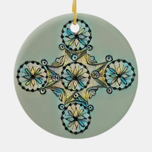 Byzantine Cross Ornament (Back)