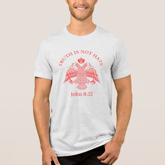 Byzantine Eagle Truth John 8 32 Tee (Front)