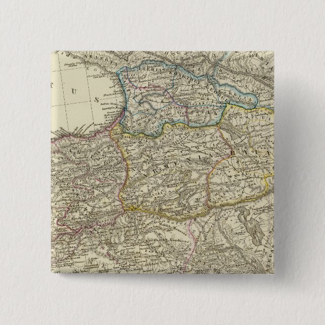 Byzantine Empire, eastern 2 Inch Square Button (Front)