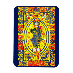 Byzantine folk art Jesus Magnet