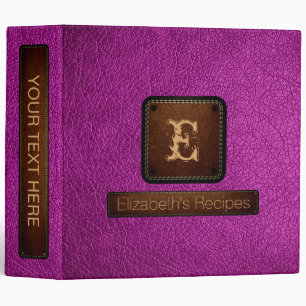 Byzantine Leather Elegant Monogram Binder