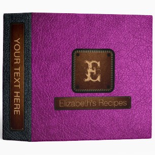 Byzantine Leather Elegant Monogram Binder