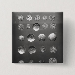 Byzantine, Roman and Sassanian coins 2 Inch Square Button