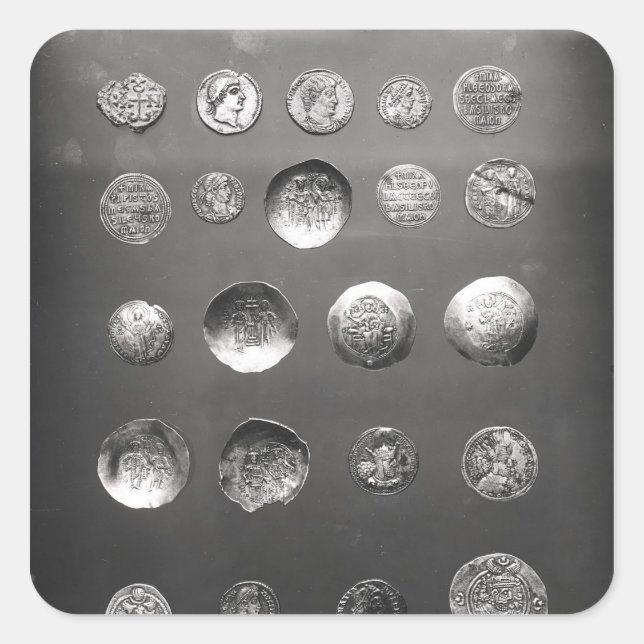 Byzantine, Roman and Sassanian coins Square Sticker (Front)