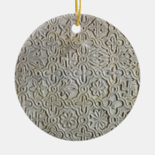 Byzantine slab with cruciform decoration, 12th-14t ceramic ornament