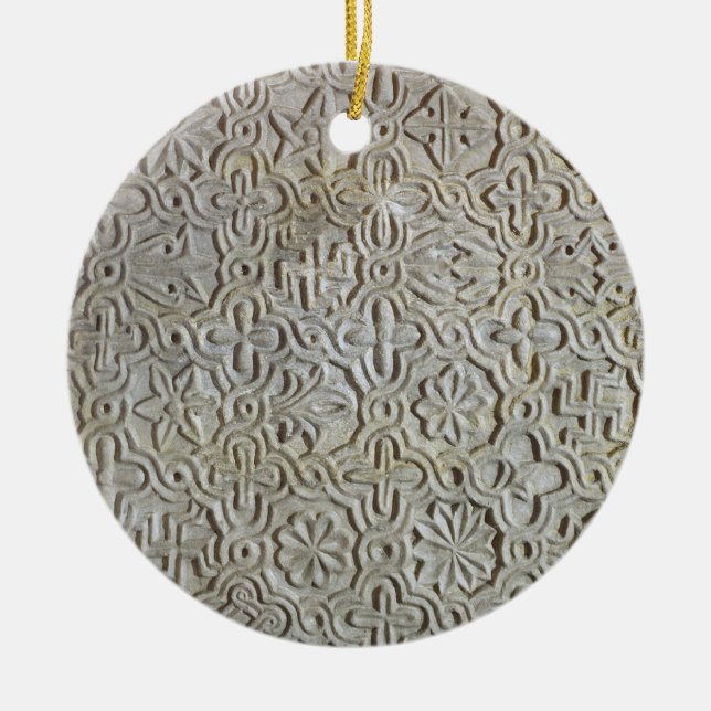 Byzantine slab with cruciform decoration, 12th-14t ceramic ornament (Front)