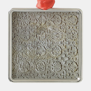 Byzantine slab with cruciform decoration, 12th-14t metal ornament