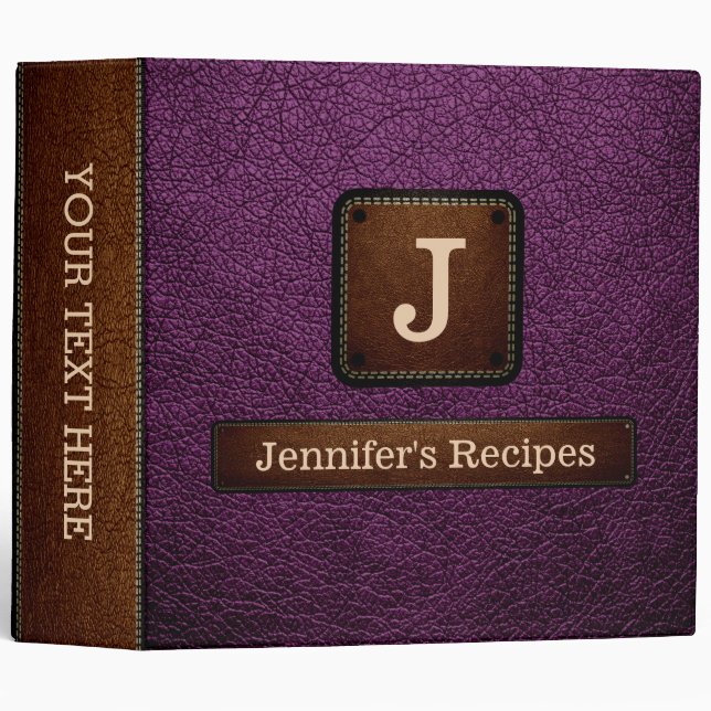 Byzantium Elegant Recipe Leather Look Binder (Front/Spine)