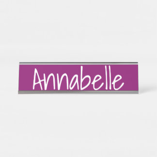Byzantium Purple Desk Name Plate