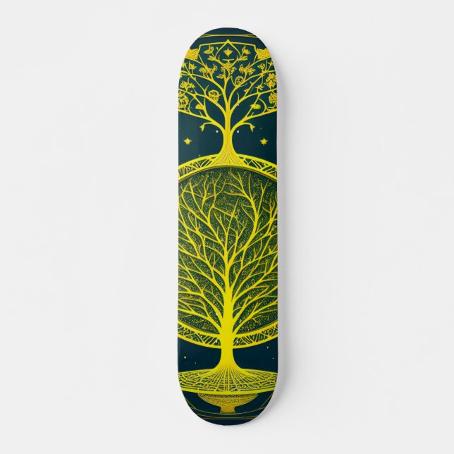 BZ Holy Grail Tree of Life Custom Skateboard Deck (Front)