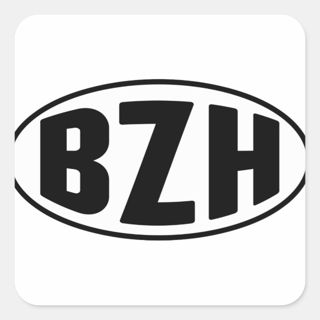 BZH Brith Breton Breizh Square Sticker (Front)