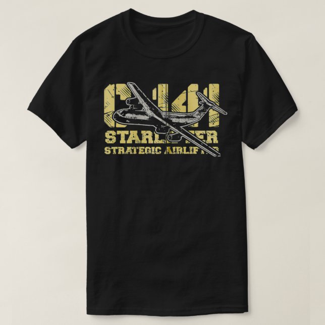 C141 Starlifter C141 Strategic Airlifter Military  T-Shirt (Design Front)