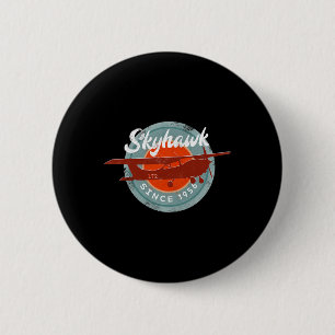 C172 Skyhawk Vintage Retro Airplane Flying Pilot G 2 Inch Round Button