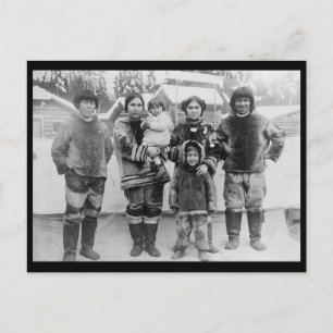 c1909 Eskimo Family from Labrador Seattle Postcard