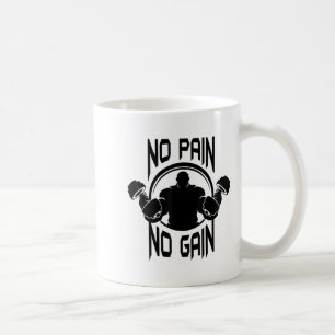 C386 No Pain No Gain Gym Workout Fitness Motivatio Coffee Mug
