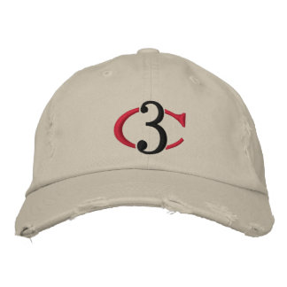 C3 Logo Distressed Chino Adjustable Hat