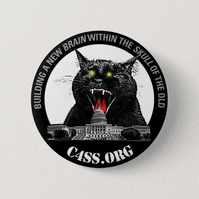 C4SS Lazer Cat on a Button (Front)