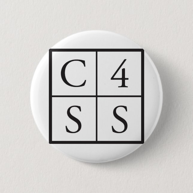 C4SS squared 2 Inch Round Button (Front)