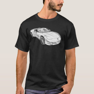 C5 Corvette convertible Muscle Car Illustration Cl T-Shirt