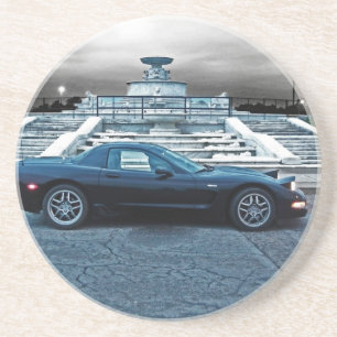 C5 ZO6 CORVETTE ON BELLE ISLE COASTER