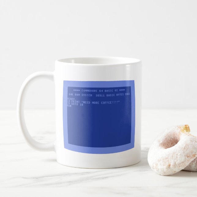 C64 Need More Coffee Mug (With Donut)