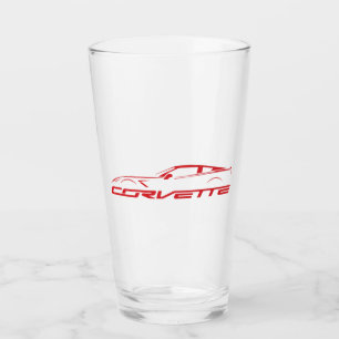 C7 C8 C6 Verre à eau illustré de voiture