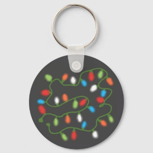 C7 Christmas Lights Keychain (Dark Grey & Multi)
