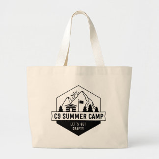 C9 Summer Camp Logo Large Tote Bag